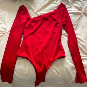 ASTR the Label red bodysuit